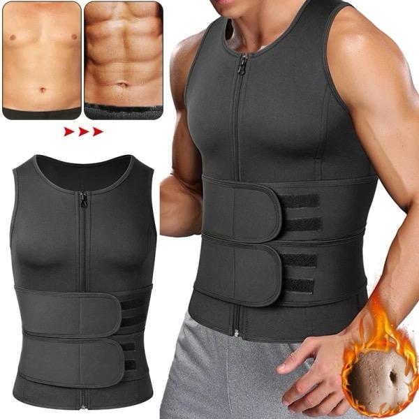 10.000f Gilet De Sauna De Compression Pour Hommes, Soutien Du Dos 781963244