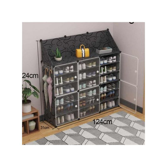 35.000F Rangement de Chaussures Plastique Cube - 6 Cubes Divisés en 3 _781963244