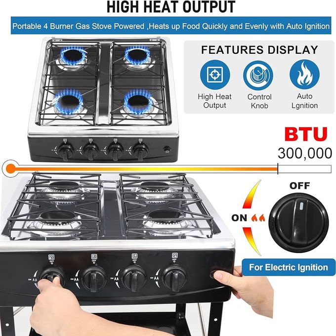 38.500F Cuisiniére à gaz 4 Feux avec deux etagéres 781963244