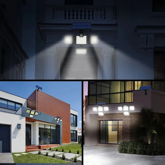 15.000f Lampes solaires d'extérieur 122 138 LED applique murale étanche avec capteur de mouvement 3 modes pour lampe de décoration de jardin à la maison  781963244