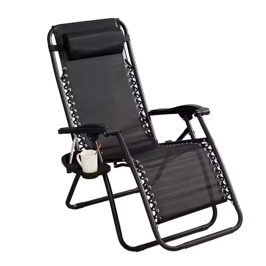 35.000F  Chaise de plage pliante portable en métal pour extérieur, pliable, à gravité zéro, inclinable, idéale pour dormir ou se prélasser   781963244