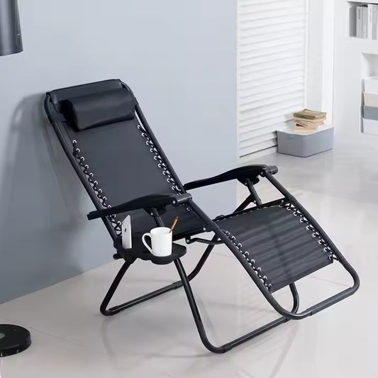 35.000F  Chaise de plage pliante portable en métal pour extérieur, pliable, à gravité zéro, inclinable, idéale pour dormir ou se prélasser   781963244